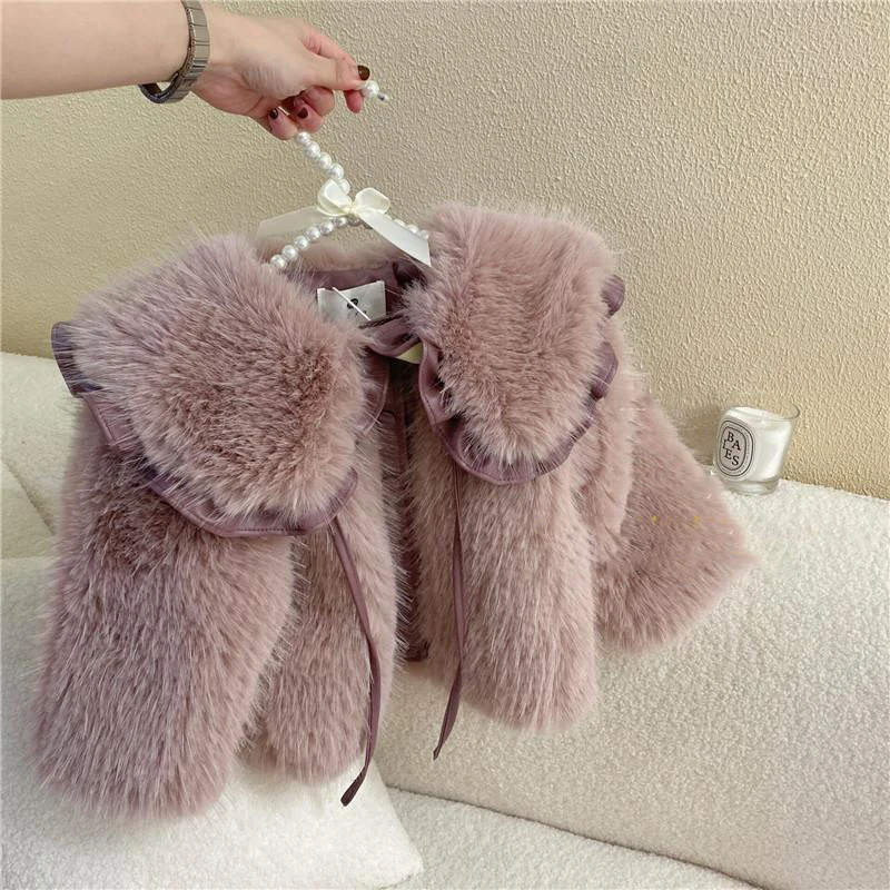 Winter Clothing Toddler - Zimowy dziewczęcy wełniany sweter kurtka jesienna