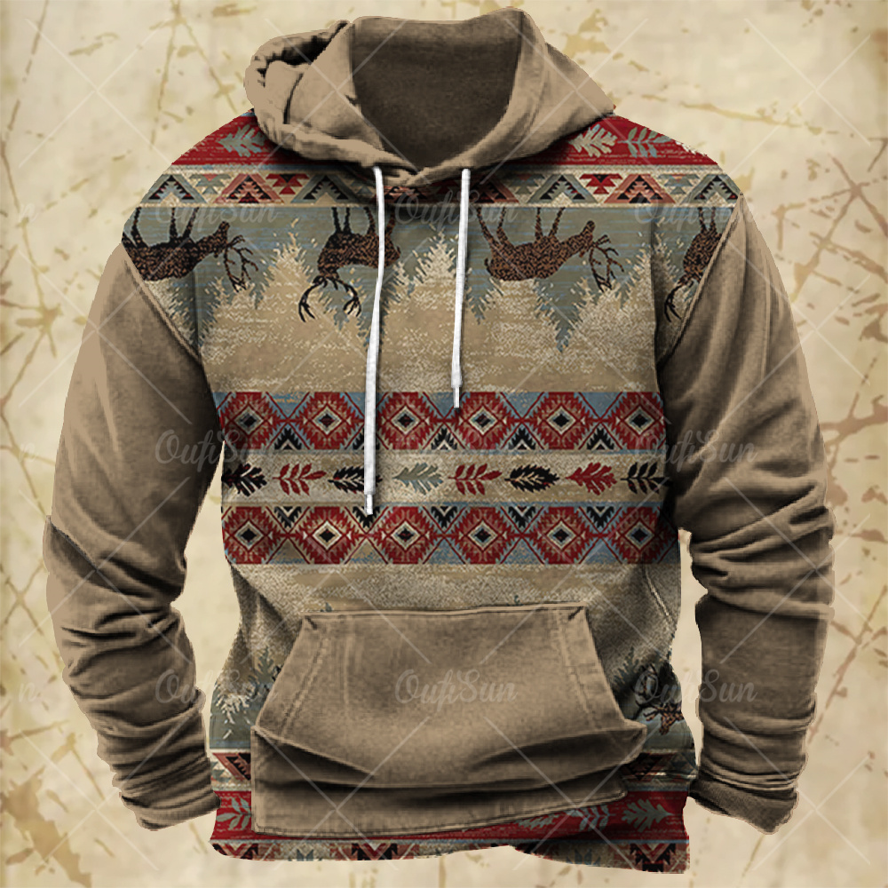 Winter Clothes Shop - Męska bluza z kapturem z nadrukiem