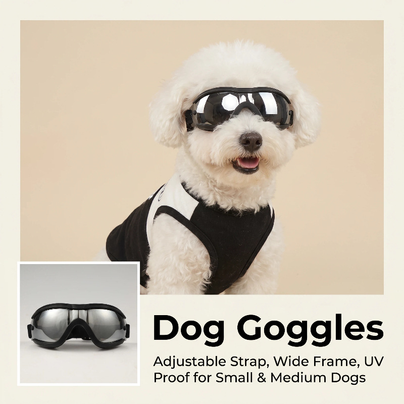 Snow Goggle Uv - Regulowane okulary przeciwsłoneczne dla psów z