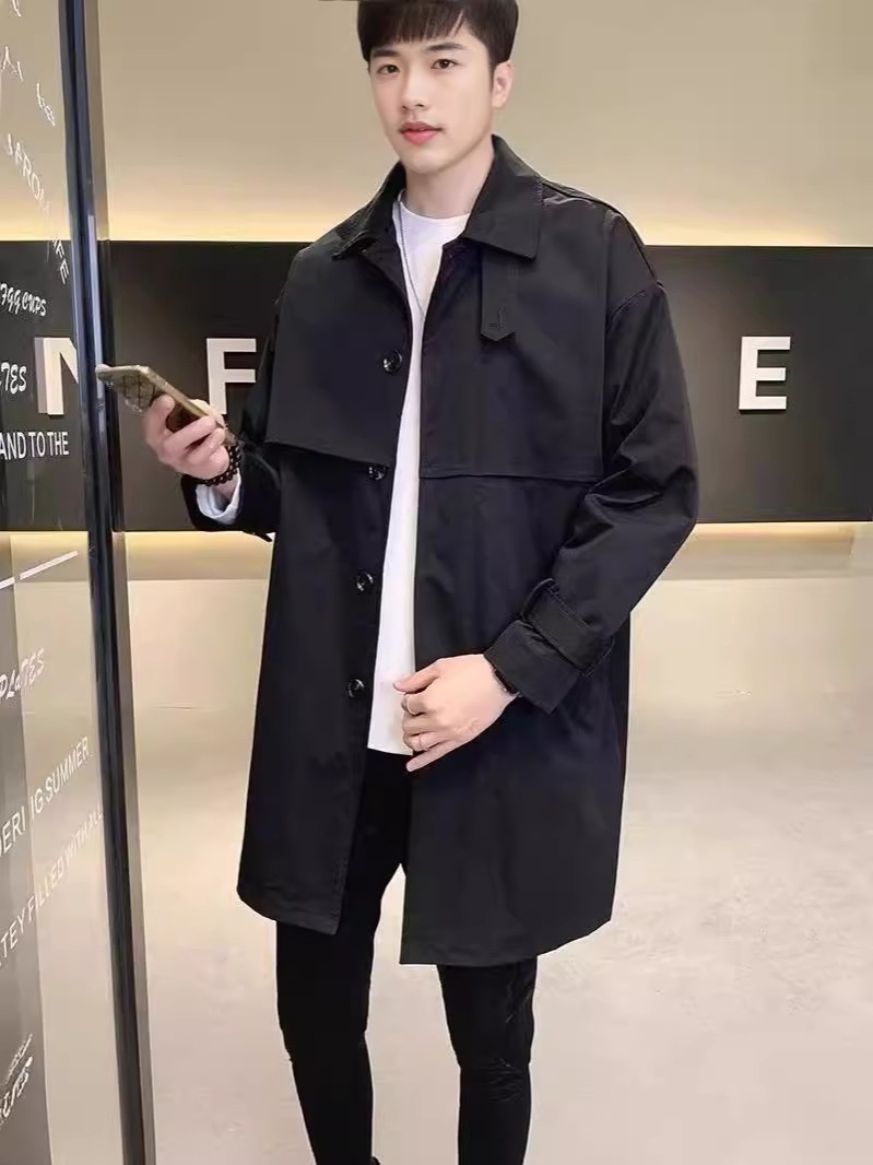 Winter Clothing Companies - Męski płaszcz trencz z kapturem, ocieplany,