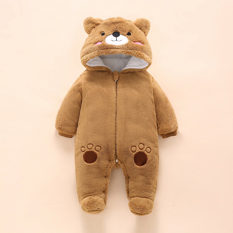 Winter Clothing Toddler - 0-12M śpioszki dla niemowląt uroczy miś