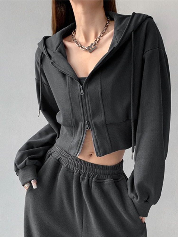 Winter Clothing Essentials For Women - Damskie bluzy z kapturem na zamek