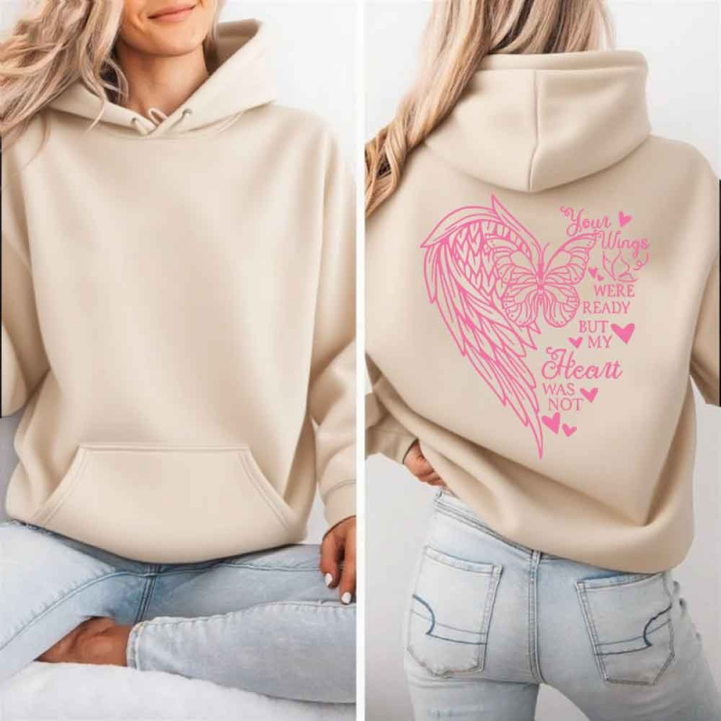 Winter Clothing Quotes - Damska bluza z kapturem z nadrukiem
