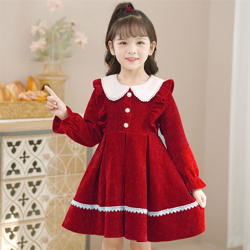 Winter Clothing 1 Year Old - Dziewczynek słodkie sukienki 2024 nowe dzieci