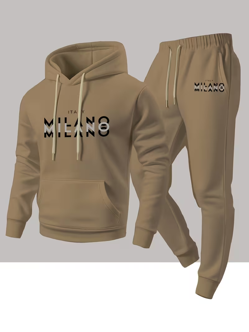 Męski modny zestaw z nadrukiem – Warm Winter Clothing recenzja i cena