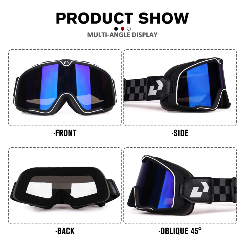 Gogle rowerowe Skórzane gogle  – Snow Goggle Uv recenzja i cena
