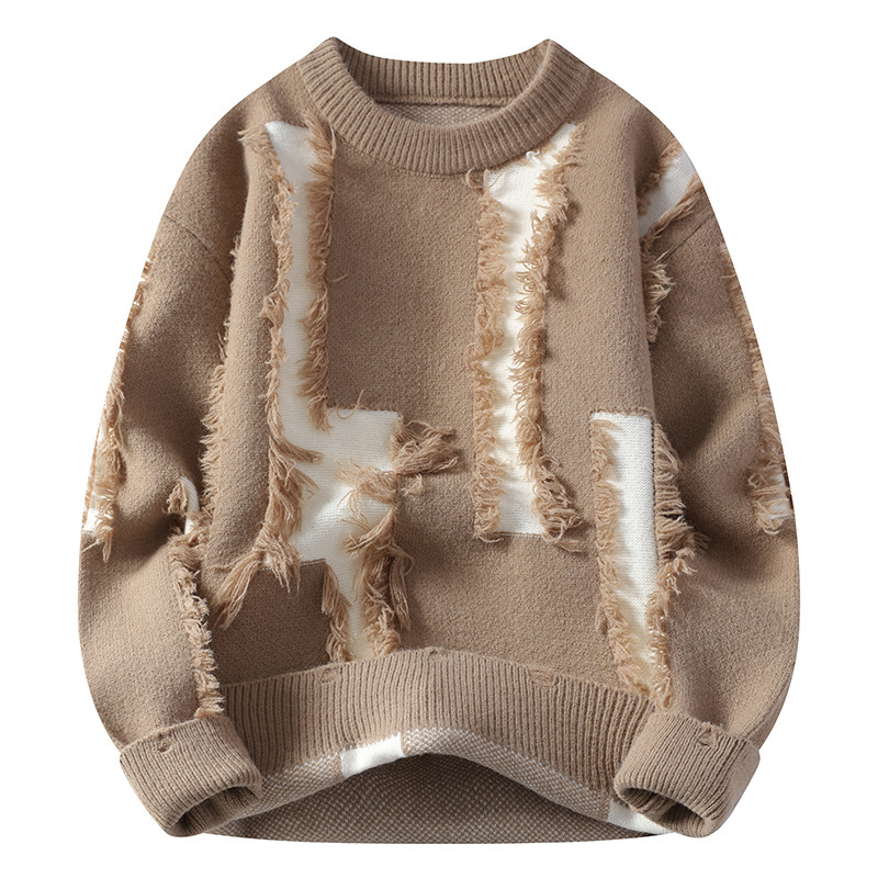Męska luźna bluza z dzianiny z – Winter Clothes Shop recenzja i cena