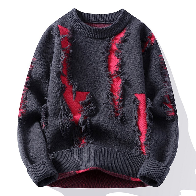 Męska luźna bluza z dzianiny z – Winter Clothes Shop recenzja i cena