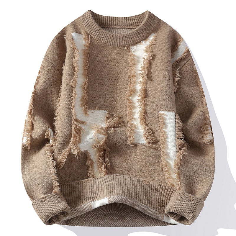 Męska luźna bluza z dzianiny z – Winter Clothes Shop recenzja i cena