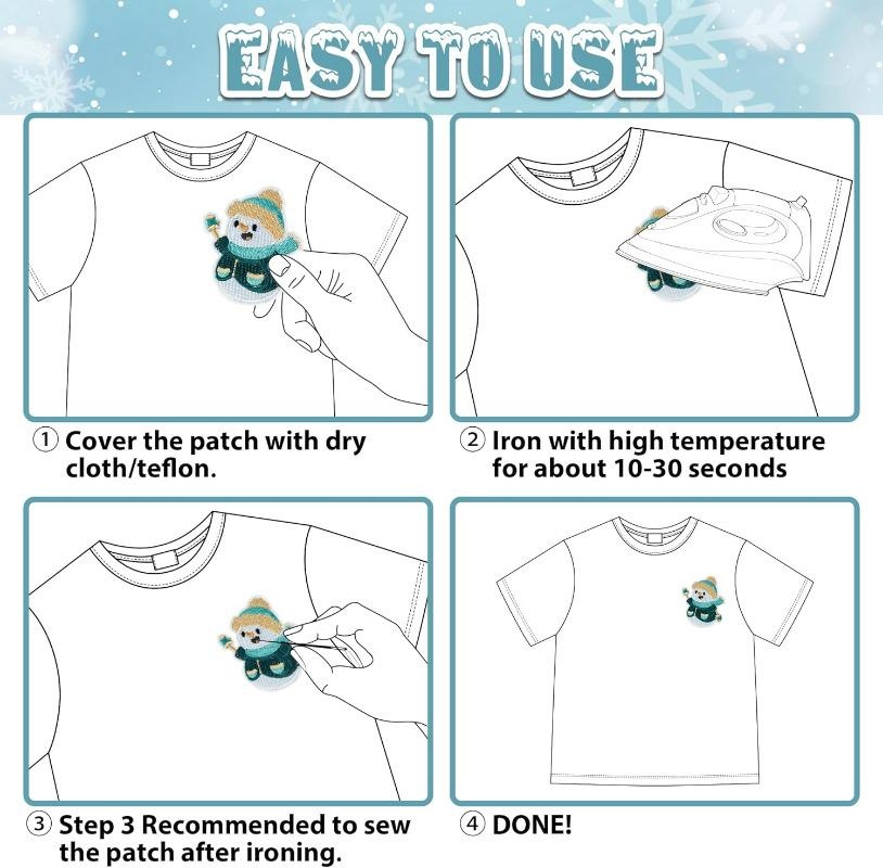 8-częściowe naszywki z motywem – Winter Clothing Pictures recenzja i cena