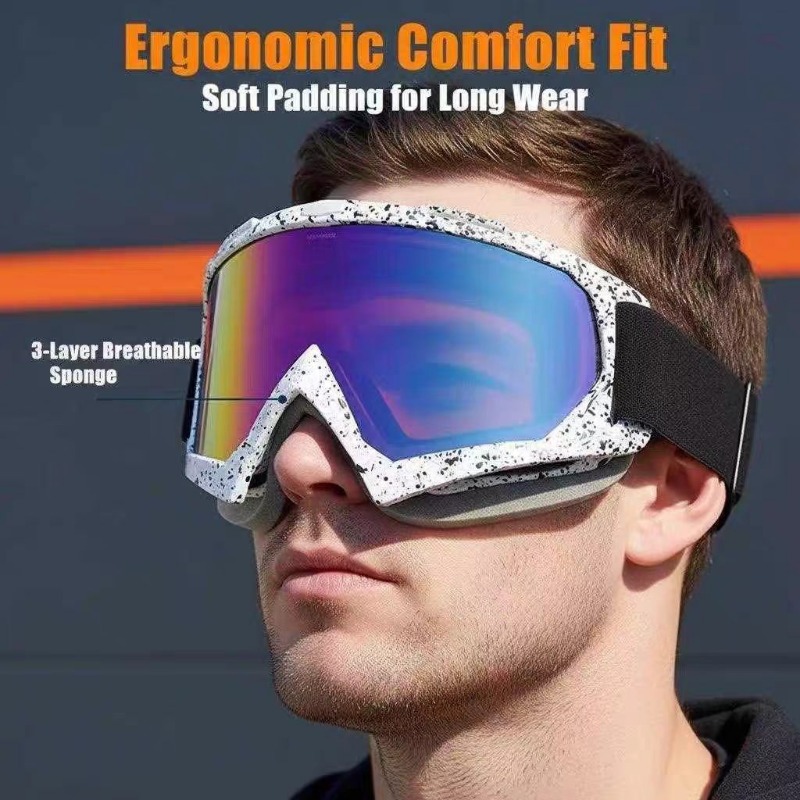 Duże Gogle Motocyklowe Męskie  – Snow Goggle Uv recenzja i cena