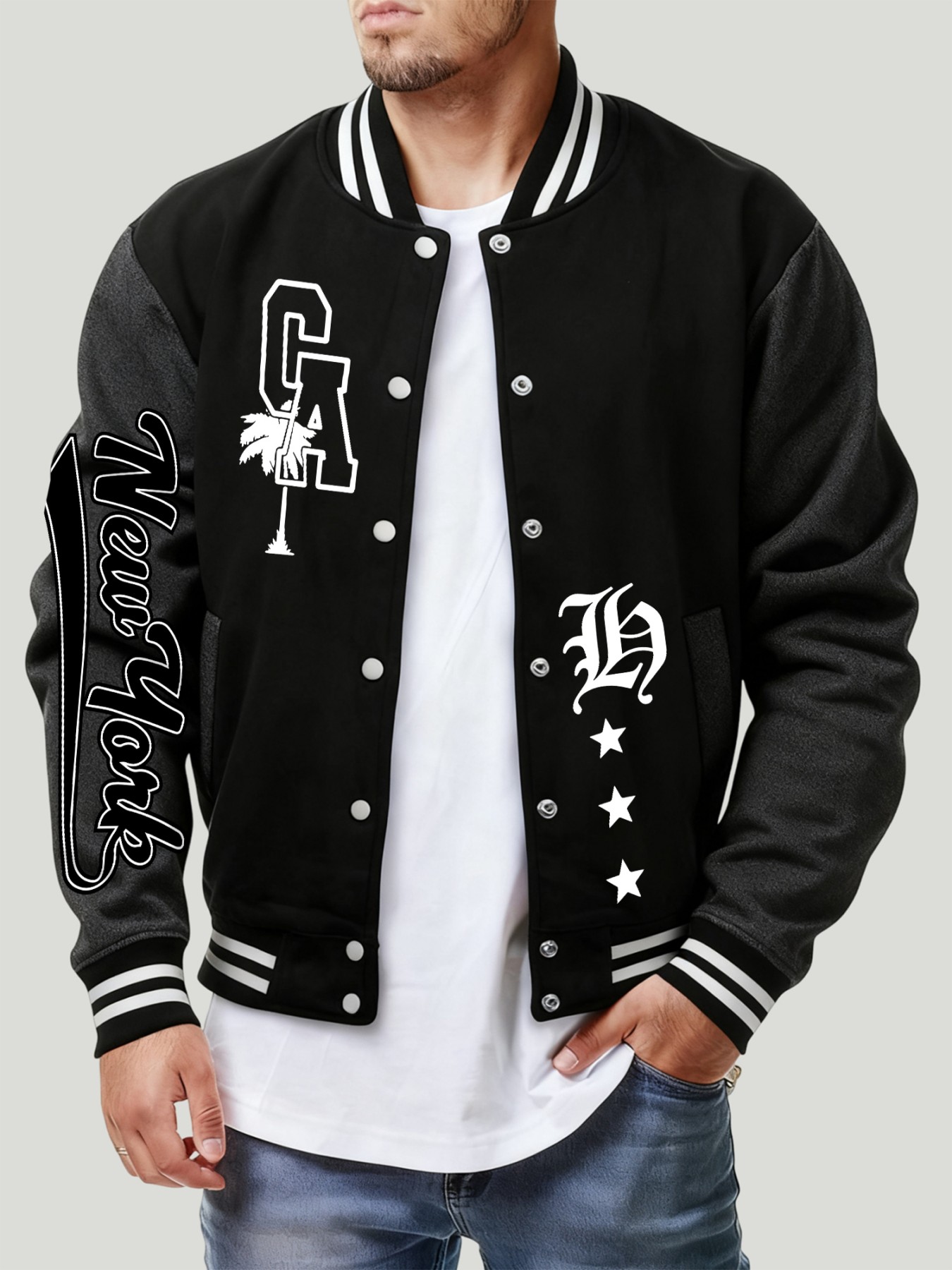 Kurtka baseballowa męska New Y – Winter Clothing New York recenzja i cena