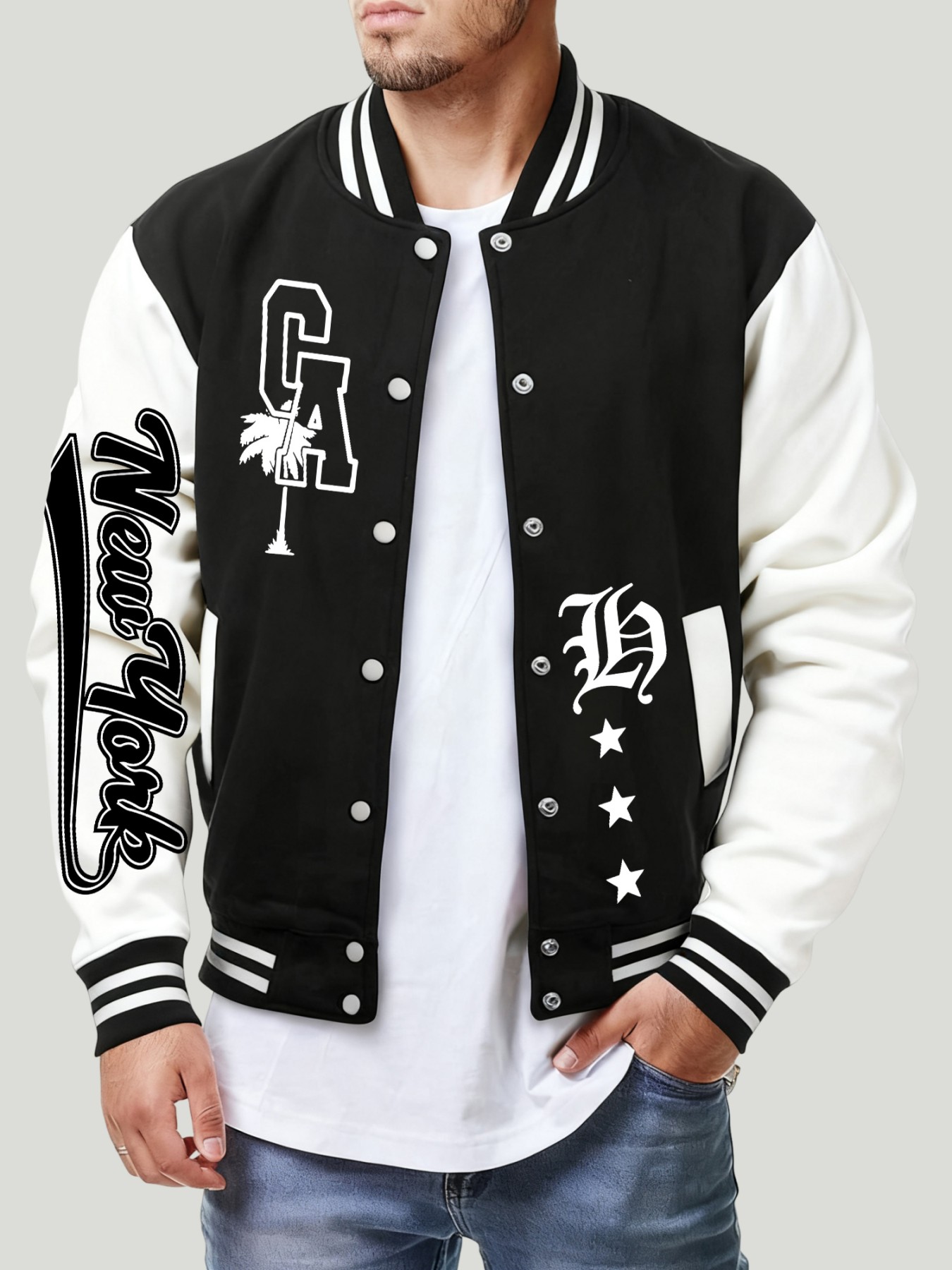 Kurtka baseballowa męska New Y – Winter Clothing New York recenzja i cena