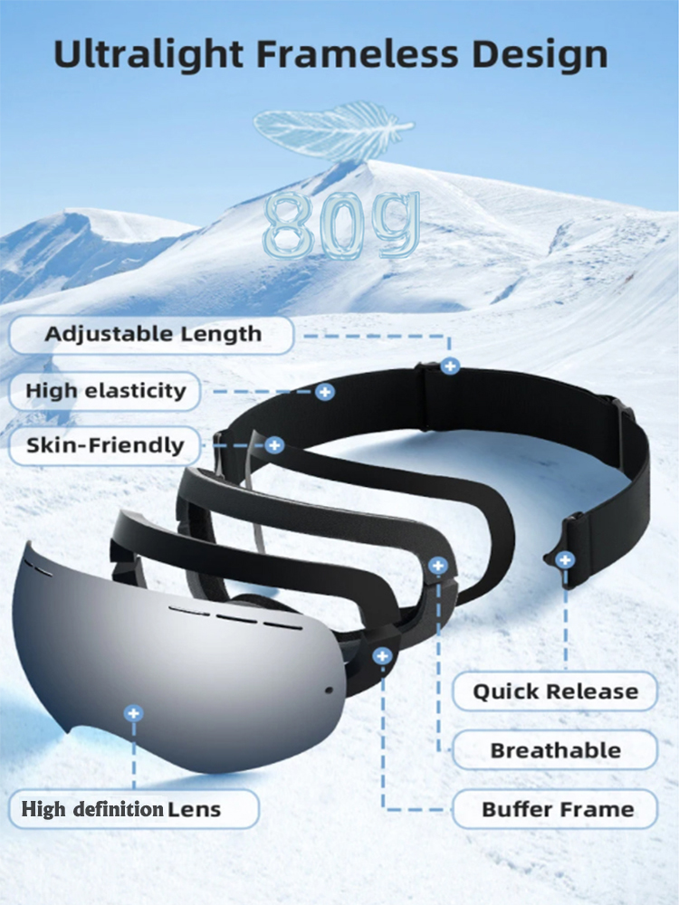 Okulary śnieżne Męskie Damskie – Snow Goggle Uv recenzja i cena