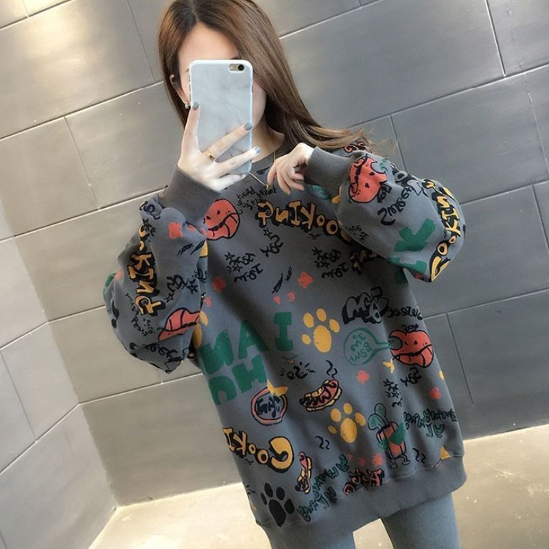 Luźne damskie bluzy z nadrukie – Winter Clothing Essential recenzja i cena