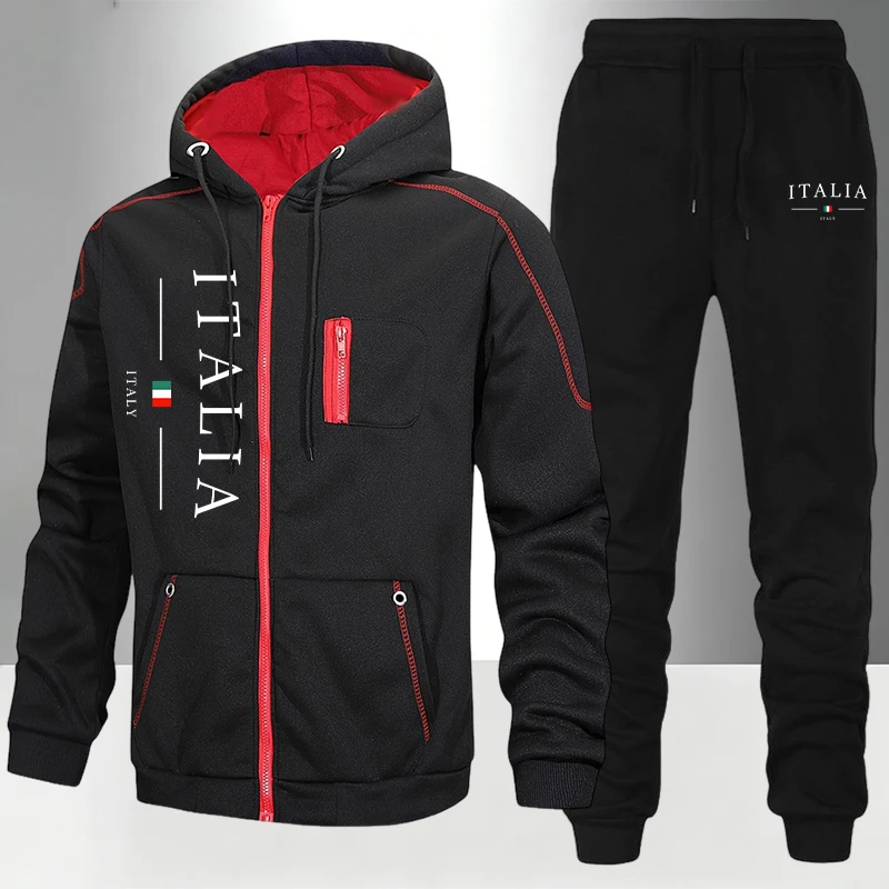 Męski dres z nadrukiem, casual – Warm Winter Clothing recenzja i cena