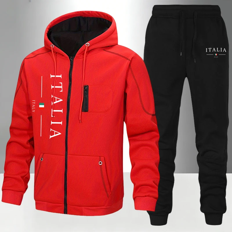Męski dres z nadrukiem, casual – Warm Winter Clothing recenzja i cena