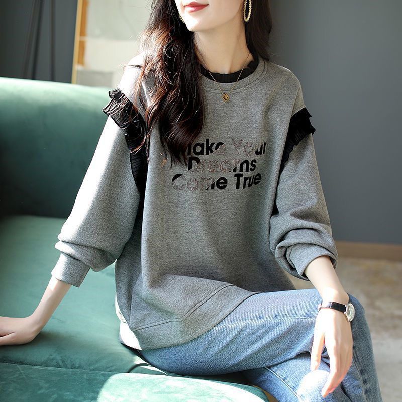 Luźne szare damskie bluzy kore – Winter Clothing Essentials For Women recenzja i cena